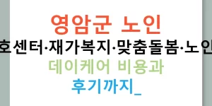 영암군 노인 주간보호센터·재가복지·맞춤돌봄·노인복지관 데이케어 비용과 후기까지!