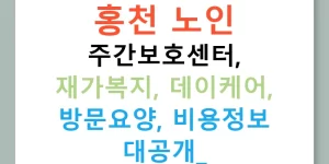 홍천 노인 주간보호센터, 재가복지, 데이케어, 방문요양, 비용정보 대공개!