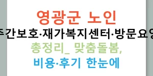 영광군 노인 주간보호·재가복지센터·방문요양 총정리: 맞춤돌봄, 비용·후기 한눈에